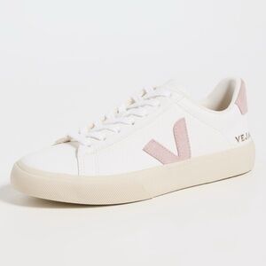 Veja Campo Women's White and Light Pink Sneakers